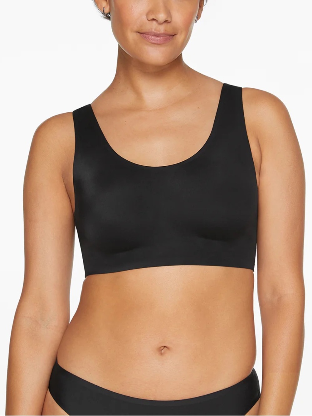 NWT thirdlove Smoothing Scoop Wireless Bra sz L Classic 24/7 Seamless Black